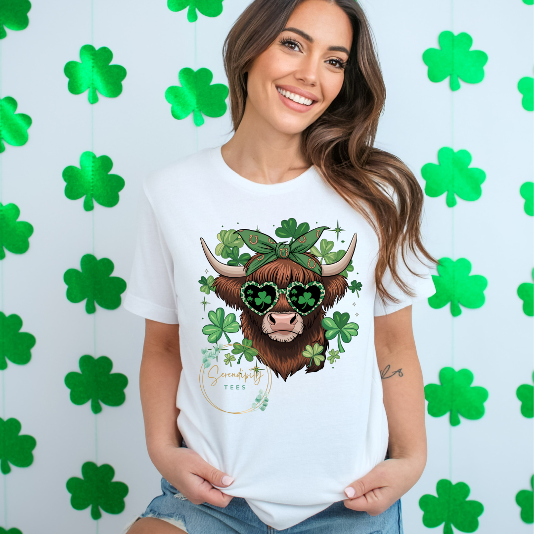 Shamrock Cow Tee