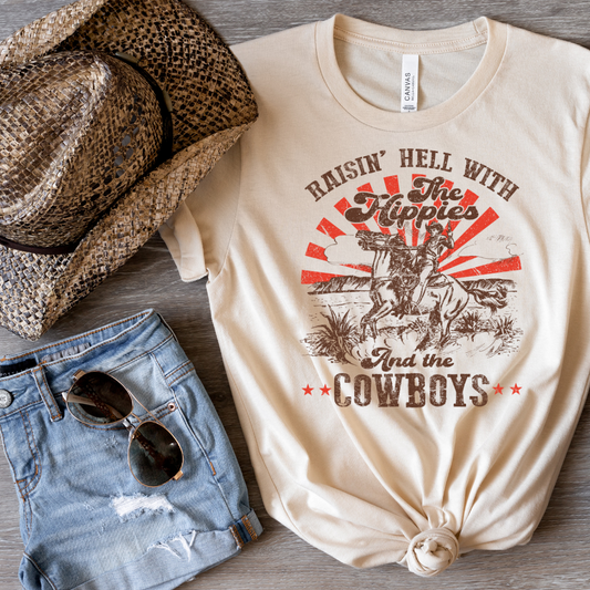 Raisin' Hell With The Hippies tee