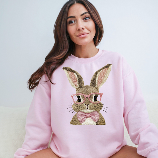 Bunny with Glasses Sweatshirt