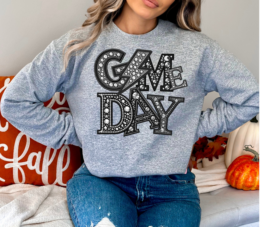 Faux Rhinestone GameDay Sweatshirt