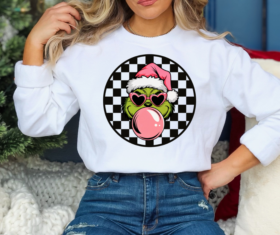 Checkered Grinch Sweatshirt