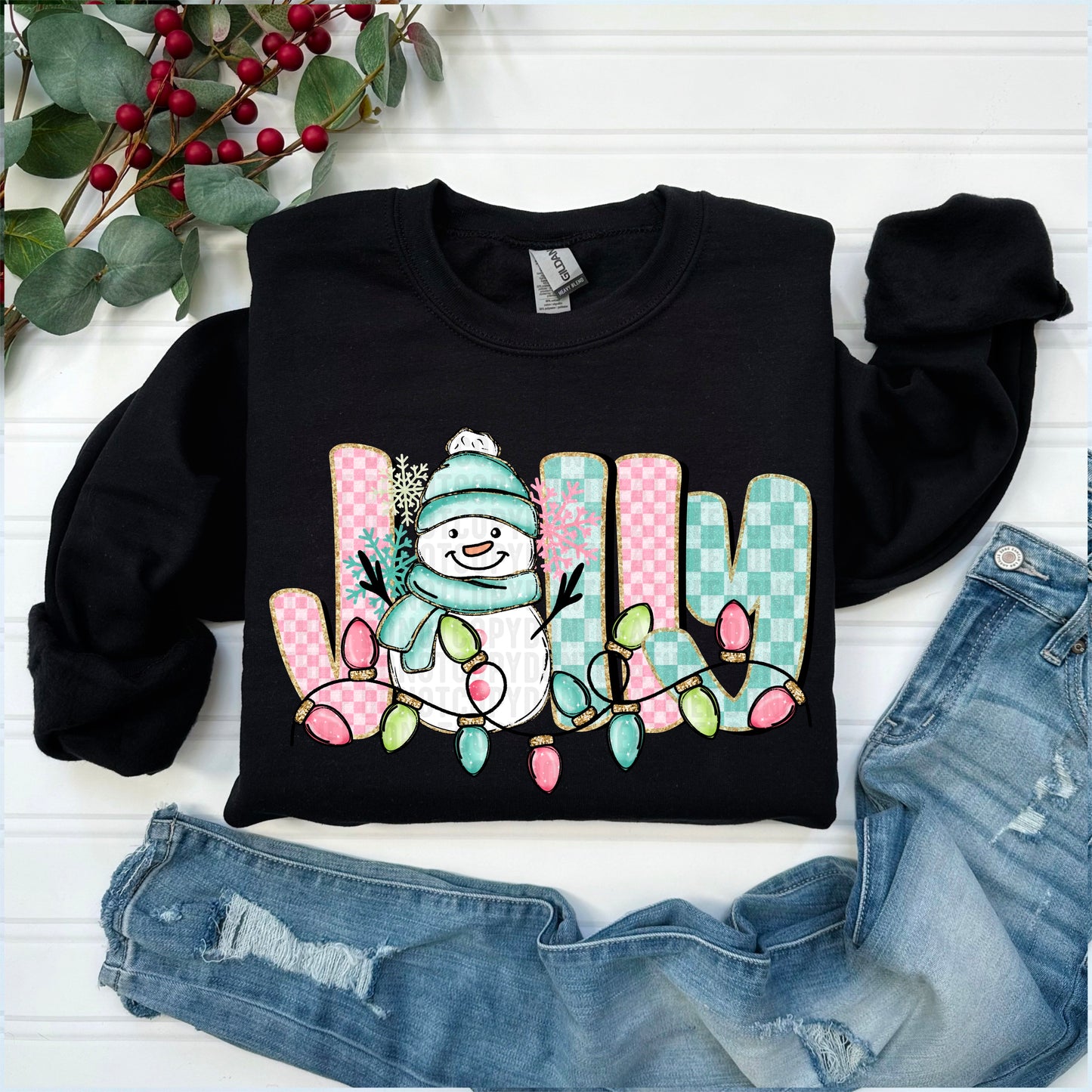 Jolly Christmas Snowman Sweatshirt