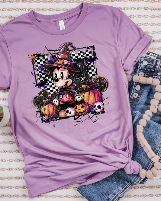 Checkered Mickey Halloween Tee