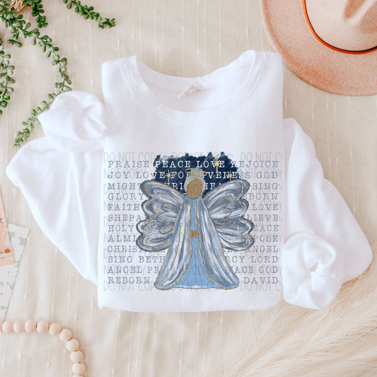 Christmas Angel Long Sleeve Comfort Colors Tee