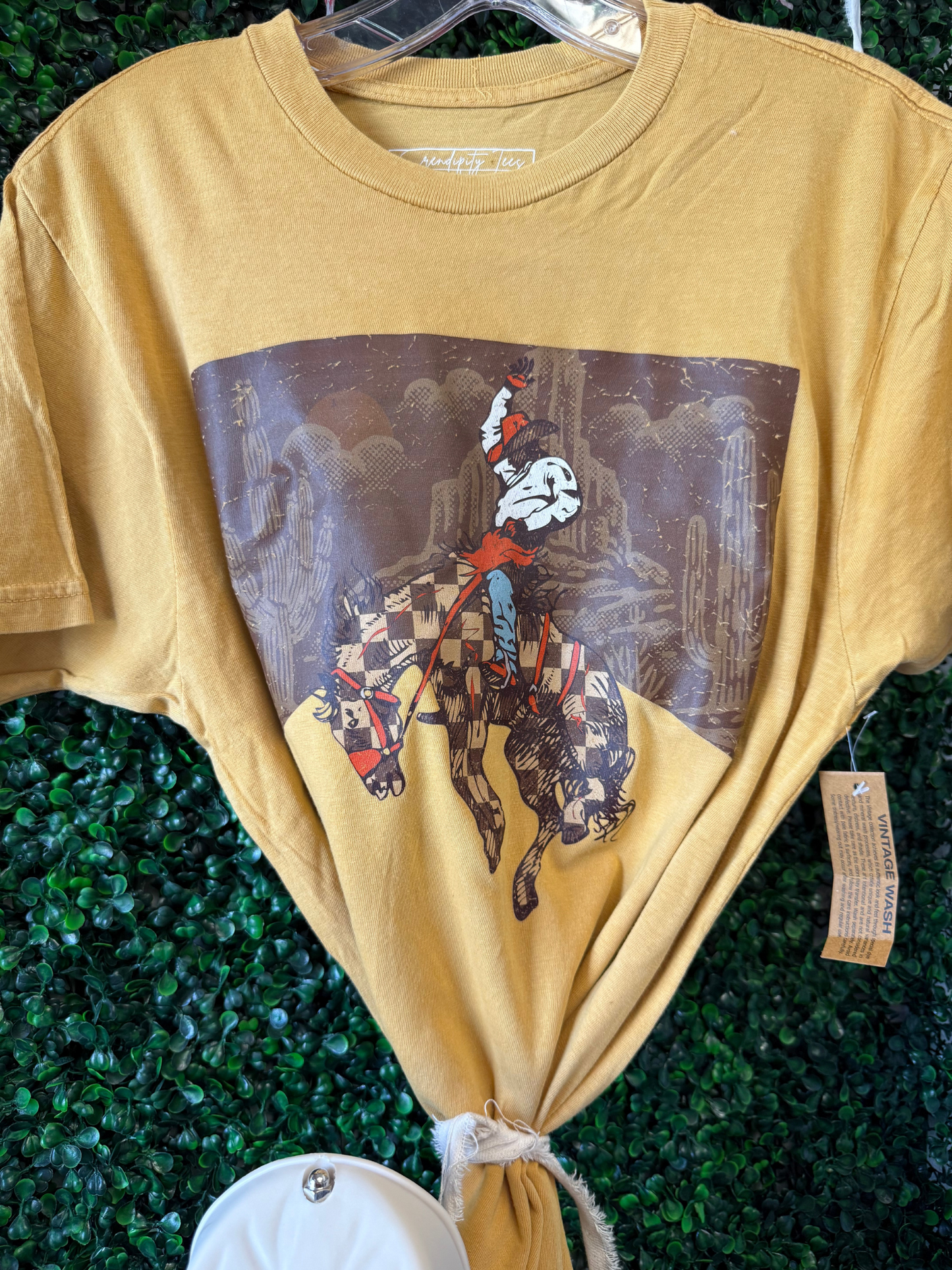 Checkered Cowboy Vintage Tee