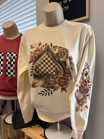 Western Spade Comfort Colors Long Sleeve Tee