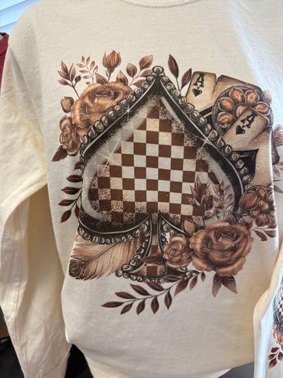 Western Spade Comfort Colors Long Sleeve Tee