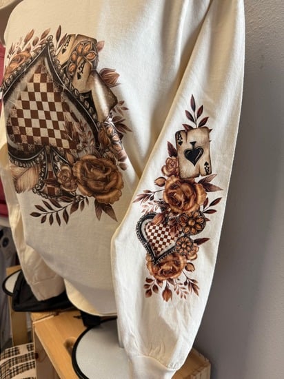 Western Spade Comfort Colors Long Sleeve Tee