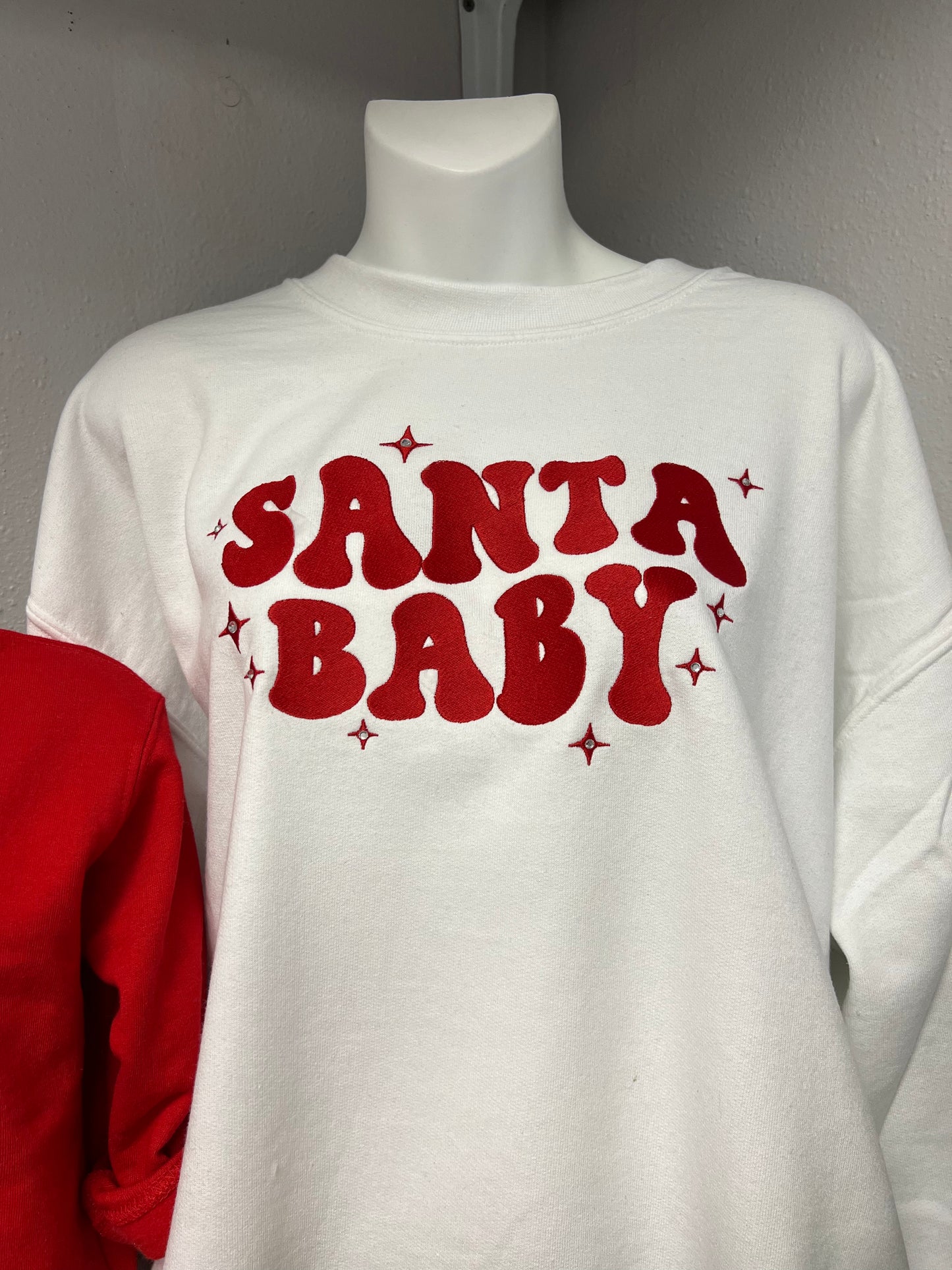 Santa Baby Embroidered Sweatshirt