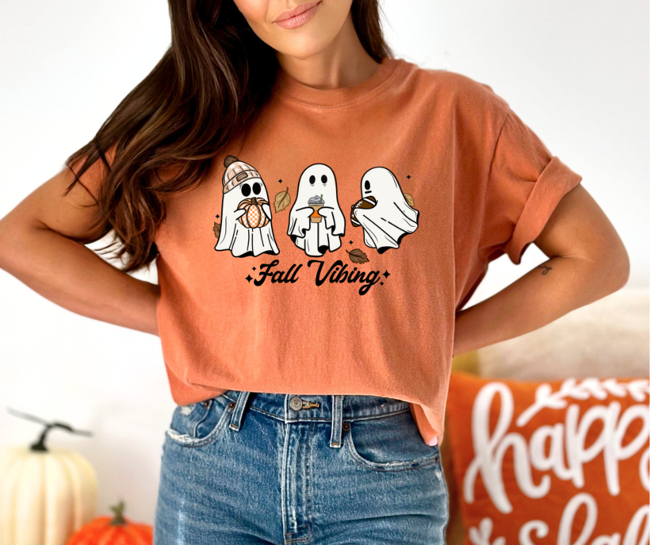 Fall Vibing Ghost Tee