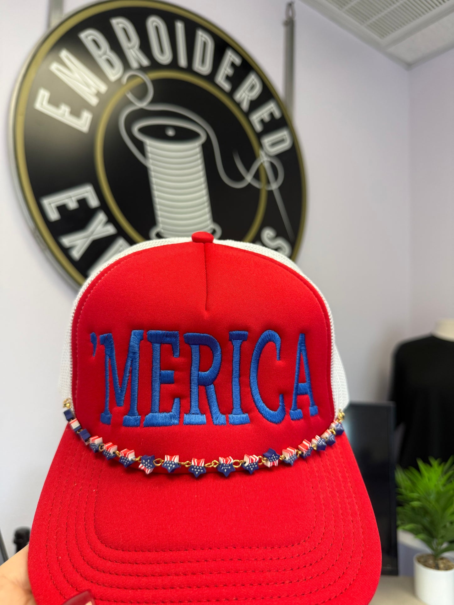 Embroidered ‘Merica trucker hat