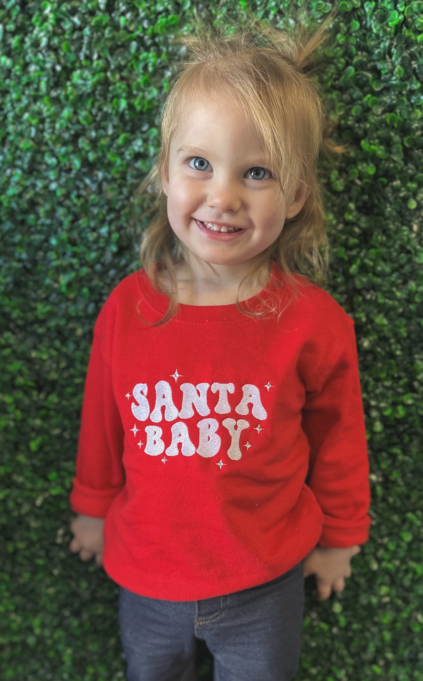 Santa Baby Embroidered Sweatshirt