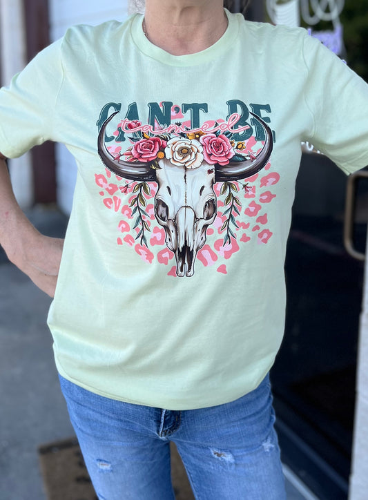 “Can’t be tamed” light green tee