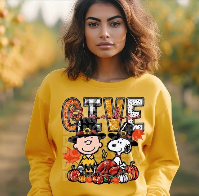 Give Thanks Charlie Brown Tee