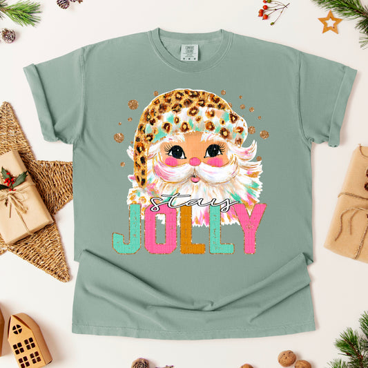 Stay Jolly Santa Comfort Colors Tee