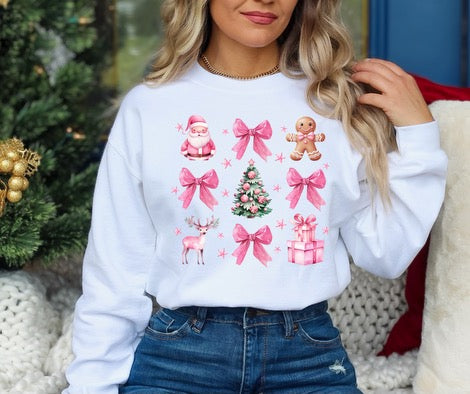 Pink themed Christmas Sweatshirt