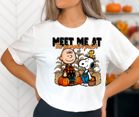 Meet Me At The Pumpkin Patch Charlie Brown Tee