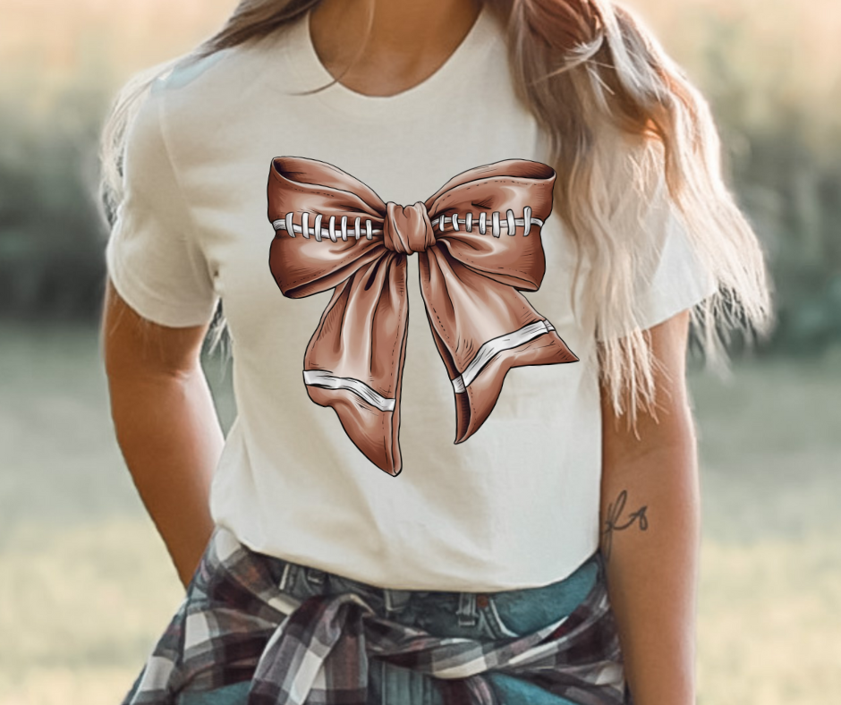 Coquette Football Bow Tee