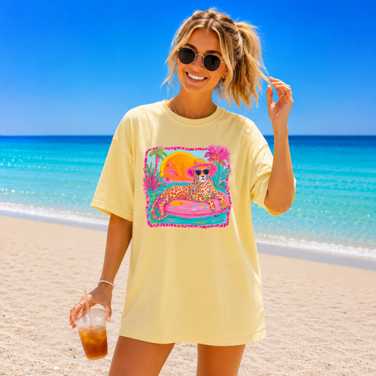 Floatin' Cheetah Graphic Tee