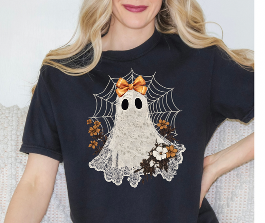 Lace & Floral Ghost Tee