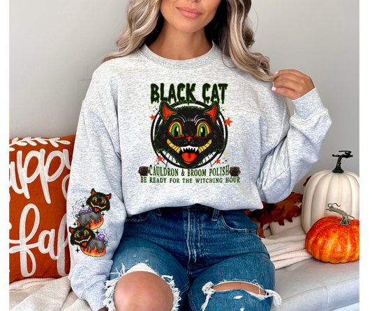 Black Cat Halloween Sweatshirt