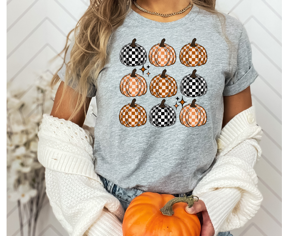 Checkered Pumpkins Tee