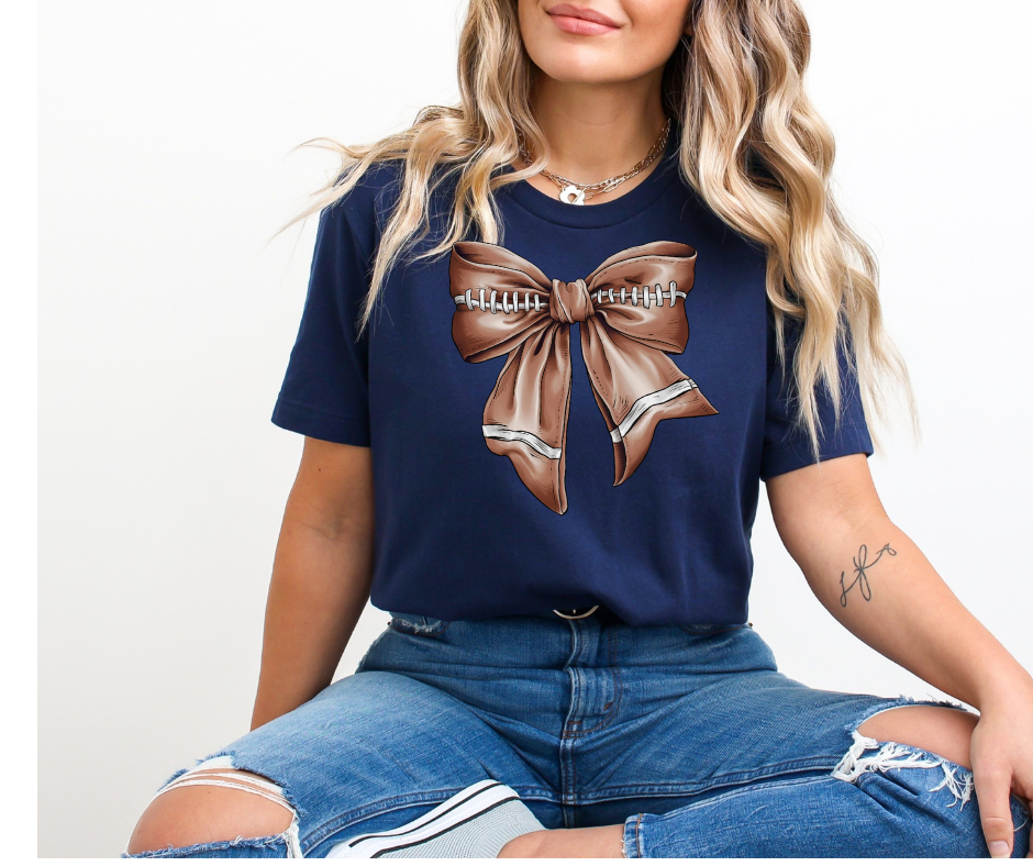 Coquette Football Bow Tee