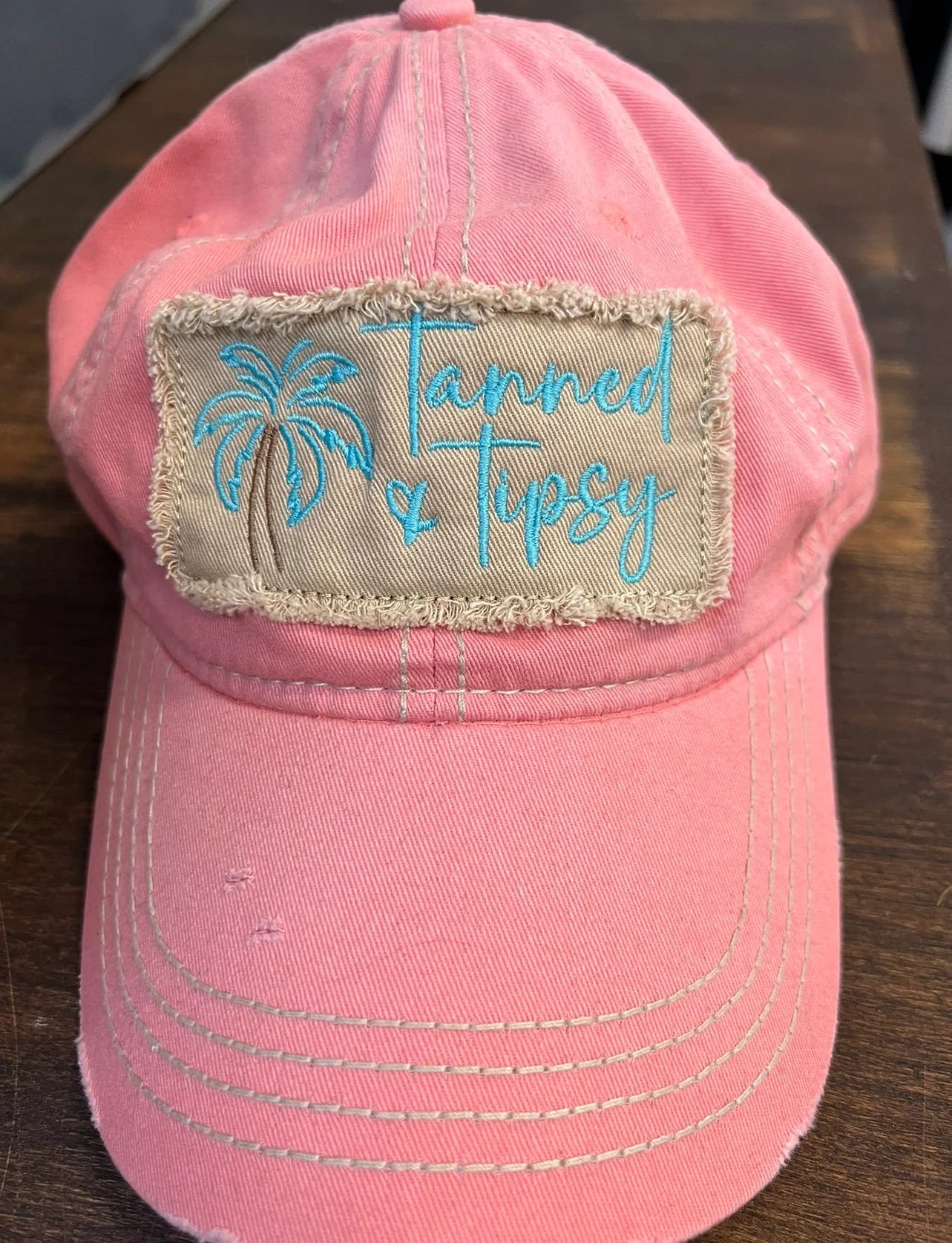 "Tanned and Tipsy" Embroidered Patch Hat