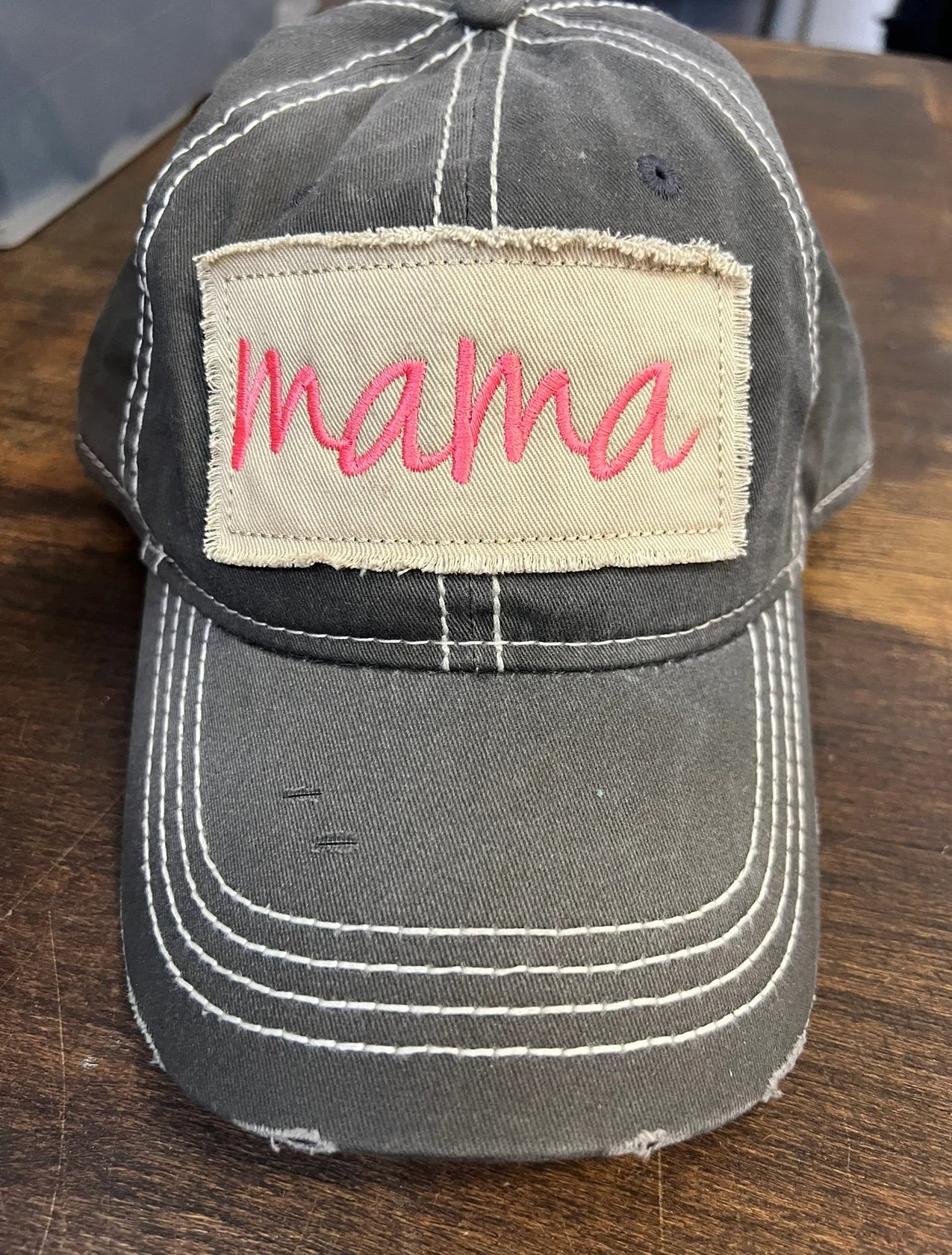 "MAMA" Embroidered patch hat