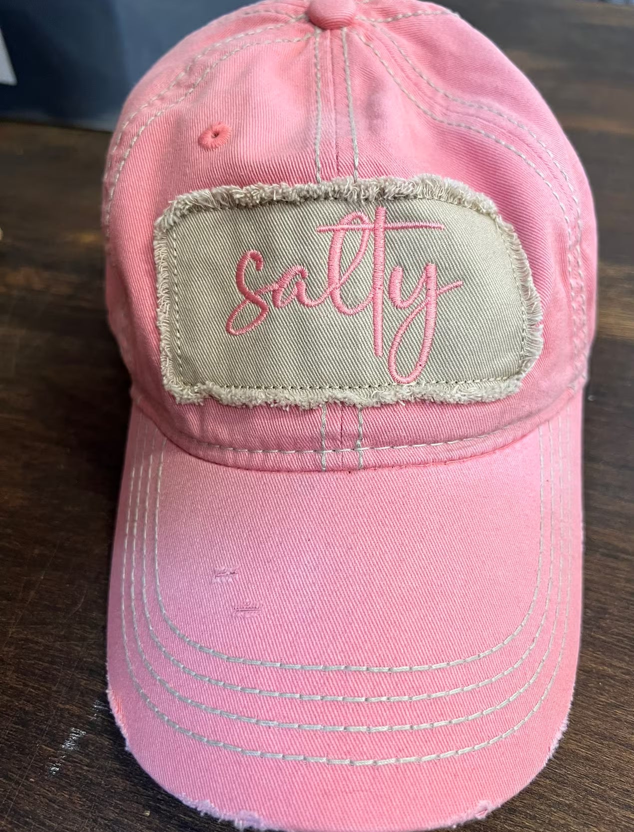 "Salty" Embroidered Patch Hat